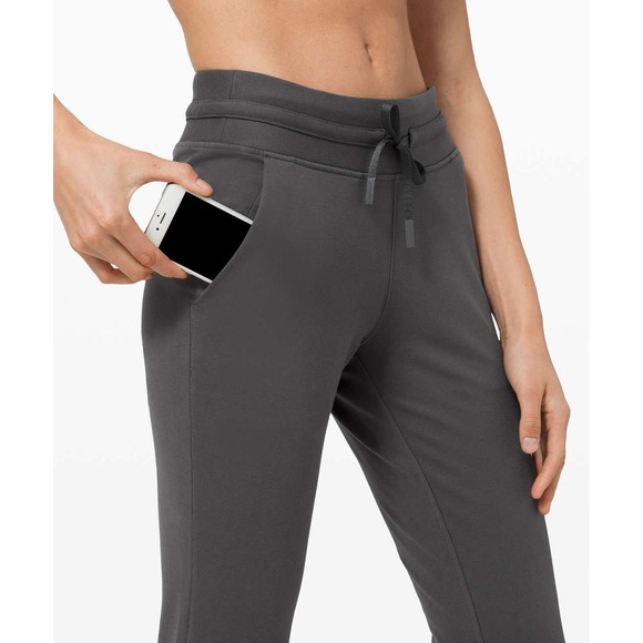 Lululemon Ready To Fleece Pants Womens Size 10 Black Joggers W5CZ9S 28" - Picture 11 of 12